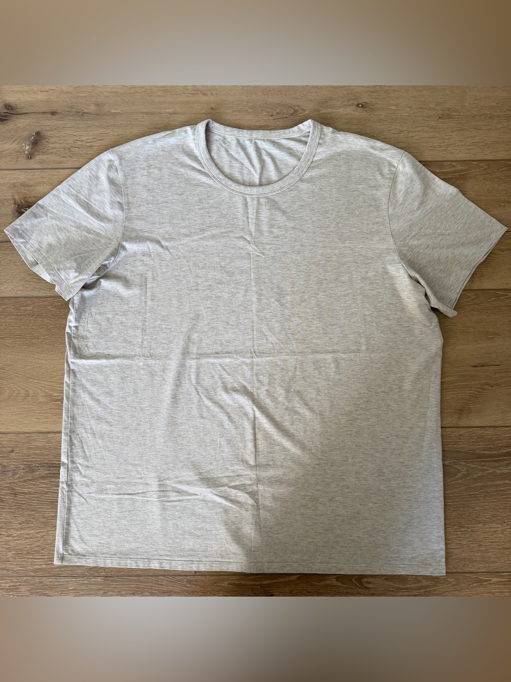 lululemon the fundamental tee heathered gray tan men’s XL